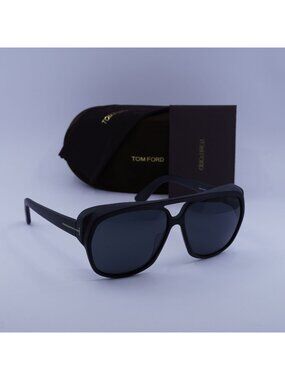 Tom Ford Jayden FT1103 02A Aviator Sunglasses - Black / Smoke
